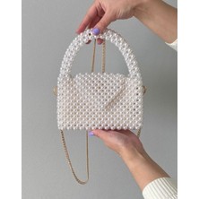 Ravinity Zincir Askılı Inci Boncuk El ve Omuz Çantası