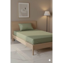 Favora %100 Pamuk Ranforce Premium Tek Kişilik Çarşaf Seti - Yeşil