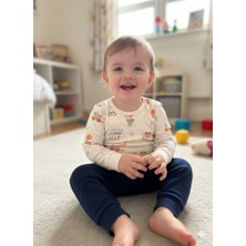 Şimo Butik Kız Erkek Çocuk Bebek Uzun Kollu Çıtçıtlı Body-Badi %100 Organik Pamuk 3.5-4-5-6 Yaş Organik Little One Elephant