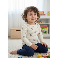 Şimo Butik Kız Erkek Çocuk Bebek Uzun Kollu Çıtçıtlı Body-Badi %100 Organik Pamuk 3.5-4-5-6 Yaş Organik Kardan Adam