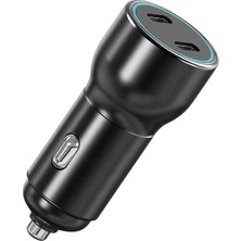 Elixem Araç Şarj Adaptörü 60W PD 2 Port TypeC Hızlı Şarj