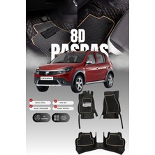 Stiloto Dacia Sandero (2008-2012) 8d Deri Havuzlu Oto Paspas | Tam Koruma,araca Özel & Hızlı Montaj