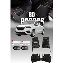 Stiloto Opel Combo E (2018 ve Sonrası) 8d Deri Havuzlu Oto Paspas | Tam Koruma & Hızlı Montaj