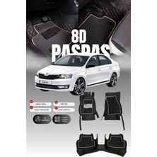 Stiloto Skoda Rapid (2013-2019) 8d Deri Havuzlu Oto Paspas | Tam Koruma,araca Özel & Hızlı Montaj
