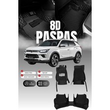 Stiloto Ssangyong Korando (2019-2024) 8d Deri Havuzlu Oto Paspas | Tam Koruma,araca Özel & Hızlı Montaj