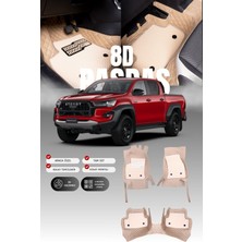 Stiloto Toyota Hilux (2015 ve Sonrası) 8d Deri Havuzlu Oto Paspas | Tam Koruma,araca Özel & Hızlı Montaj