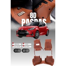 Stiloto Toyota Yaris (2020 ve Sonrası) 8d Deri Havuzlu Oto Paspas | Tam Koruma,araca Özel & Hızlı Montaj