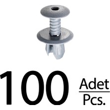 Alpha Auto Part Vw Beetle Bora Caddy Polo Jetta Passat T4 T5 T6 Için Döşeme Klips Koyu Gri - 100 Adet