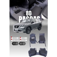 Stiloto Nissan X-Trail Benzinli (2022 ve Sonrası) 8d Deri Havuzlu Oto Paspas | Tam Koruma & Hızlı Montaj