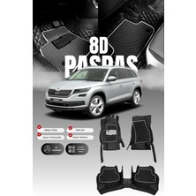 Stiloto Skoda Kodiaq (2016-2024) 8d Deri Havuzlu Oto Paspas | Tam Koruma,araca Özel & Hızlı Montaj