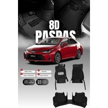 Stiloto Toyota Corolla Benzinli (2019 ve Sonrası) 8d Deri Havuzlu Oto Paspas | Tam Koruma & Hızlı Montaj