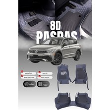 Stiloto Volkswagen Tiguan (2024 ve Sonrası) 8d Deri Havuzlu Oto Paspas | Tam Koruma & Hızlı Montaj