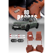 Stiloto Dacia Sandero (2020 ve Sonrası) 8d Deri Havuzlu Oto Paspas | Tam Koruma,araca Özel & Hızlı Montaj