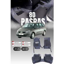 Stiloto Renault Scenic 2 (2004-2009) 8d Deri Havuzlu Oto Paspas | Tam Koruma,araca Özel & Hızlı Montaj