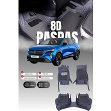 Stiloto Renault Rafale (2024 ve Sonrası) 8d Deri Havuzlu Oto Paspas | Tam Koruma,araca Özel & Hızlı Montaj