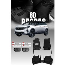 Stiloto Peugeot 5008 (2020 ve Sonrası) 8d Deri Havuzlu Oto Paspas | Tam Koruma,araca Özel & Hızlı Montaj