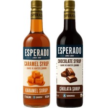 Esperado  Kahve Şurubu 700 ml - Karamel - Çikolata  * Aromalı - Şekersiz  700 ml * 2