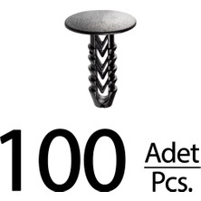 Alpha Auto Part Alfa Romeo 147 ve Fiat Grande Punto Için Döşeme Iç Kaplama Klips - 100 Adet