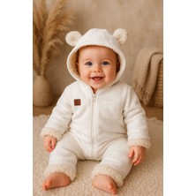 Aki Moda Kids Kız Erkek Bebek Içi  Welsoft Dışı Kadife Kalın Kışlık Astronot Tulum