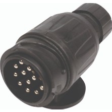 13'lü Avrupa Tip Pls Römork Fişi Direkli Kısa Somun Erkek - Wolfram 70288