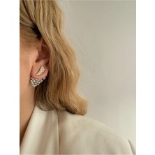 H&S Aksesuar Tasarım Tüy Figürlü Taşlı Tragus Küpe