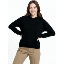 Oversize Kanguru Cepli Kapüşonlu Sweatshirt