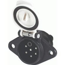 7'li S Tip Plastik Tır Dorse Fişi Dişi Beyaz Kapak - Wolfram 70211