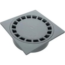 Beyco Çamur Kovalı Yer Süzgeci 25 x 25 cm - Ø 100 Lük Alttan Çıkış Yer Sifonu Yuvarlak Kapak