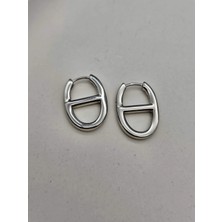 Duru Aksesuar Vip Seri Gümüş Renk Tasarım Küpe