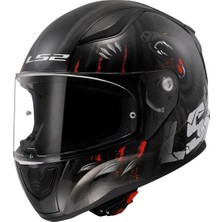 Ls2 Rapid 2 Clawn Motosiklet Kask Mat Siyah Gri Kırmızı