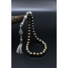 Prestige Gümüş His Taşlı 33'lük Tesbih 925 Ayar Gümüş Püsküllü 8mm Küre Kesim 902463