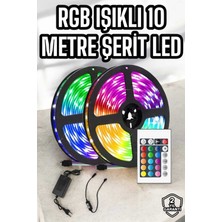 Bi Dünya Shop Yeni Nesil Rgb Işıklı 10METRE Şerit LED Kumandalı Şarj Edilebilir - UD001X-50R289