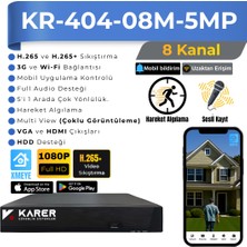 Karer Exitcam-7'li Ahd Güvenlik Kamera Seti-Gece Renkli- Su Geçirmez