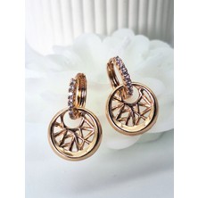 Duru Aksesuar Vip Seri Rosegold Renk Tasarım Küpe
