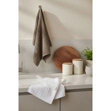 Class Microcotton 30X50 cm 2'li El-Yüz / Mutfak Havlu Seti Kahve / Ekru