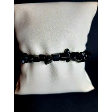 Mryart Siyah Kırık Akiktaşı Bileklik Unisex
