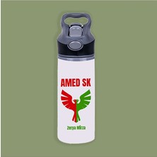 Zerya Isme Özel Amedspor Logolu Pipetli Su Matarası - 650MLT - Amed Spor Matara (Isim Için Mesaj Çekiniz)