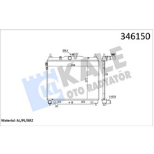 Kale Xmpdby Radyatör Getz 03-05 1.3-1.6 Mek Ac Klimasiz 494X385X20 Al/pl/brz