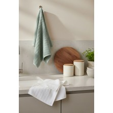 Class Microcotton 30X50 cm 2'li El-Yüz / Mutfak Havlu Seti Mint / Ekru