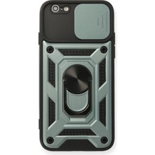 Eco Port Iphone 6 Kılıf Pars Lens Yüzüklü Silikon - Yeşil