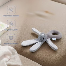 Babyjem Tutmalı Çıngıraklı Mini Peluş Tavşan Gri 842