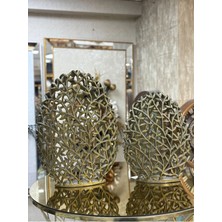 CITY gold 2'li Pirinç Dekoratif Vazo 46-35 cm
