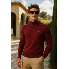 Comstar Erkek Basic Premium Comfort Uzun Bordo Kazak