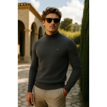 Comstar Erkek Basic Premium Comfort Uzun Füme Kazak