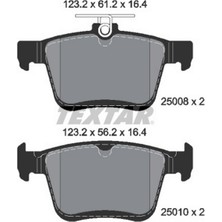 Textar Xmpdby Arka Balata Vw Golf Vii 2014 - Touran T-Roc 2018 - Audi A3 2014 -2020 Q2 2016 - Tt 2018 - Seat Ateca 2016 - Leon 2014-2020 Skoda Super B 2015 - Karoq 2016 -