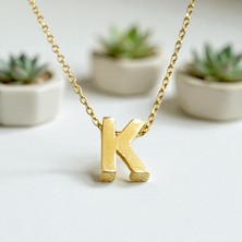 Nova Grup K Harfli 14 Ayar Altın Kolye