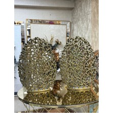 CITY gold 2'li Pirinç Eskitme Vazo 46 cm