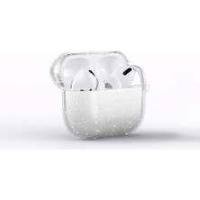 Akare Airpods 3. Nesil Uyumlu Akre Allstar Airbag 32 Parlayan Simli Saydam Renkli Kılıf-Şeffaf