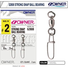 Owner 52808 Strong Snap Ball Bearing Rapala Klipsi
