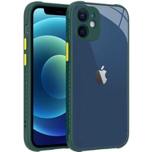 Akare iPhone 12 Mini Uyumlu ​​akre Kaff Kapak-Koyu Yeşil